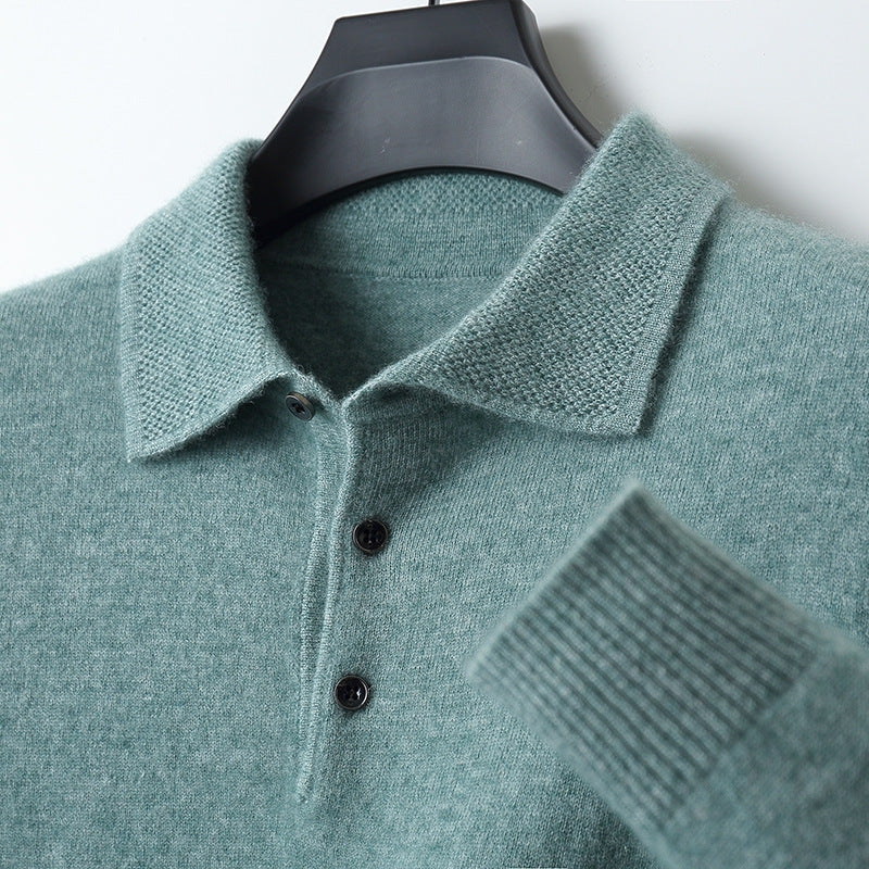 Men's Classic Fit Long Sleeve Polo Shirt
