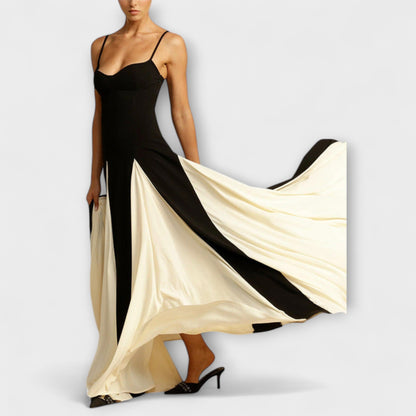 Elegant Floor Length Prom Dress with Tulle Details