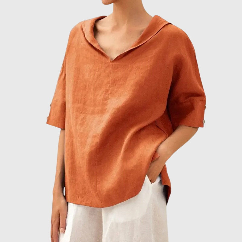 Vibrant Orange Women's Blouse - Olytrend