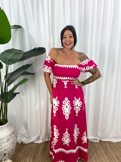 Long Sleeve Off Shoulder Maxi Dress for Women - Nocini