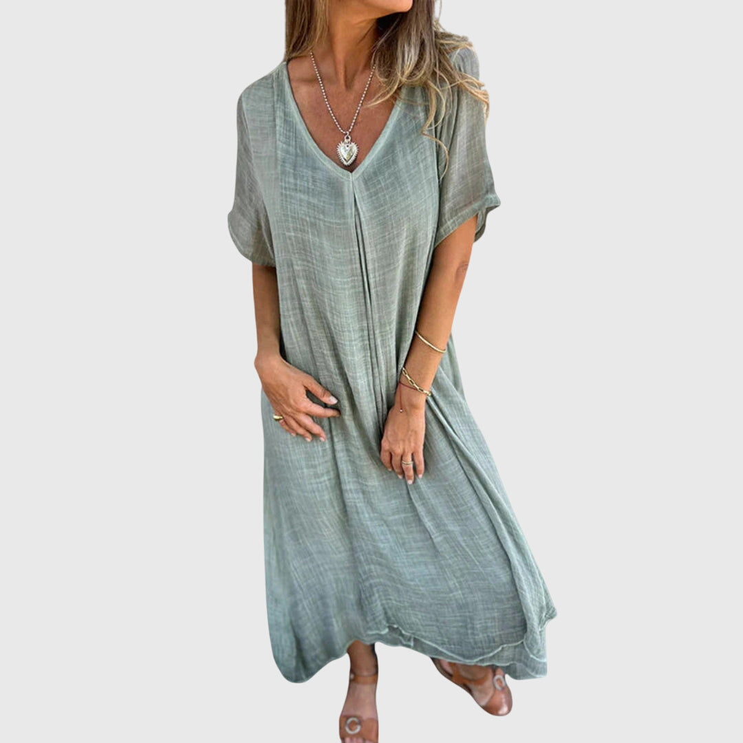 Chic Slim Fit V Neck Summer Dress