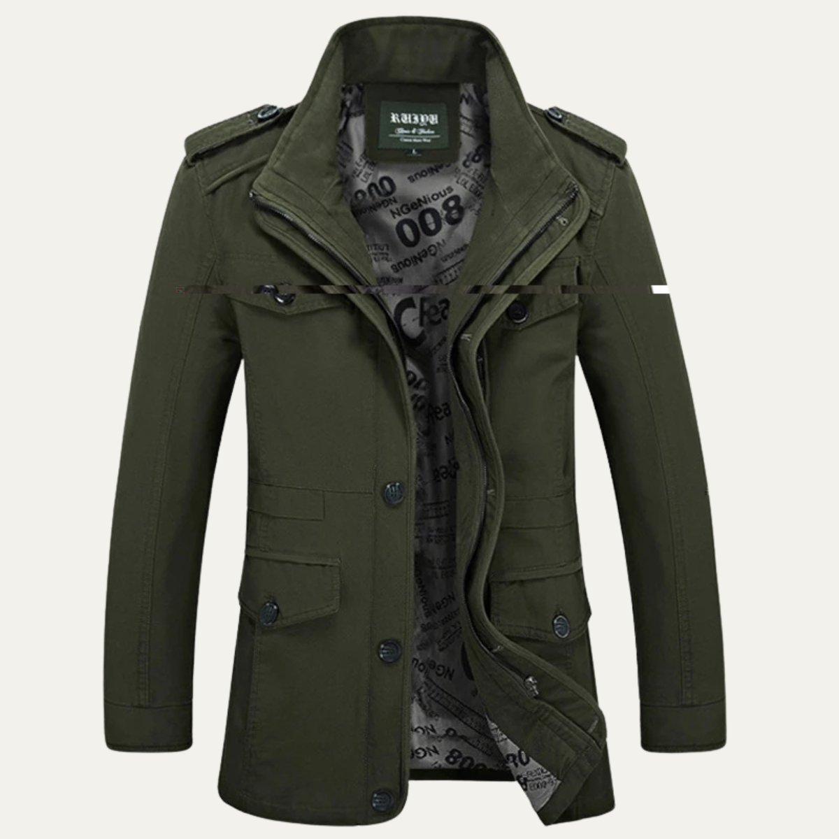 Classic Men's Waterproof Trench Coat Jacket