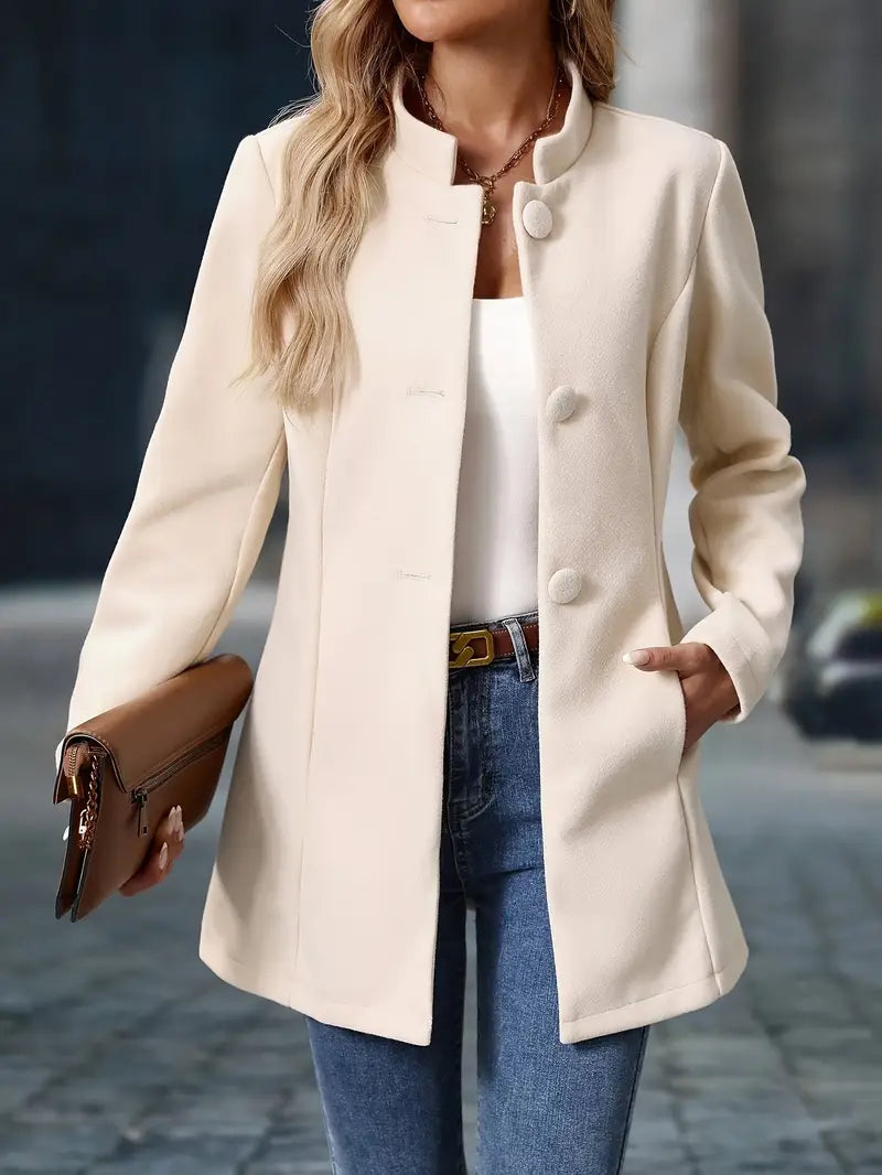 Ladies Warm Winter Parka with Fall Pattern