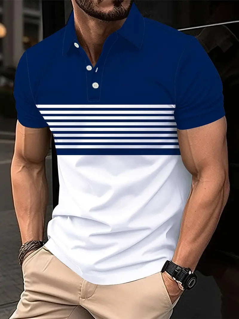 Classic Striped Polo Shirt for Men - Nocini