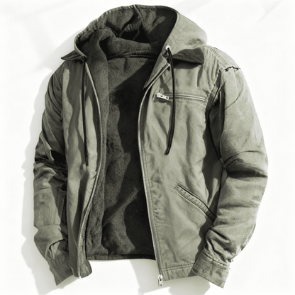 Waterproof Lined Zip Up Hooded Parka Jacket