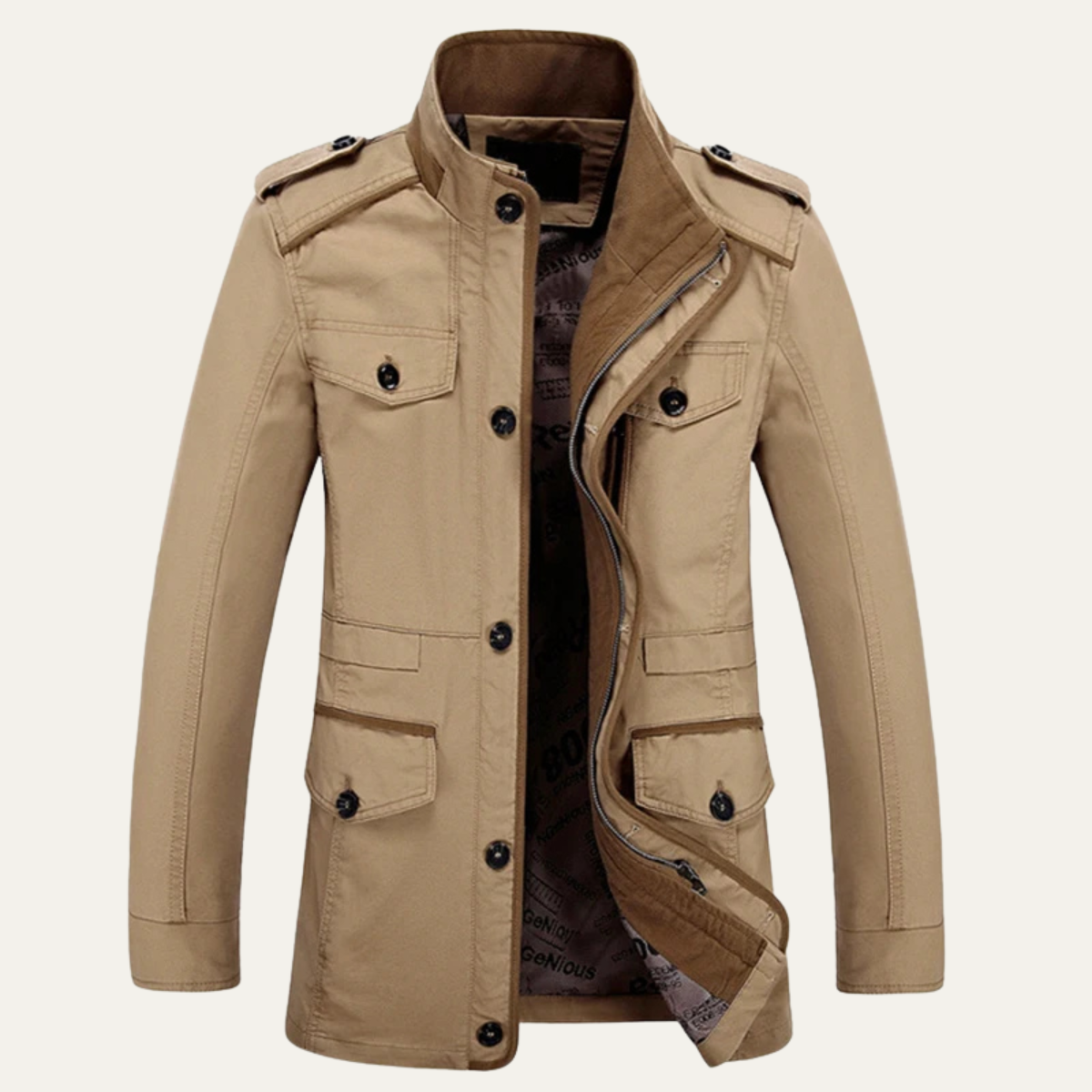 Classic Men's Waterproof Trench Coat Jacket - Nocini