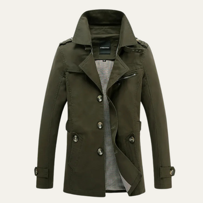 Timeless Mens Double Breasted Trench Coat