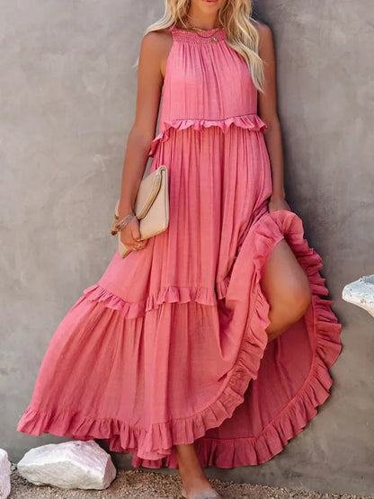 Chic Ruffle Strapless Summer Dress