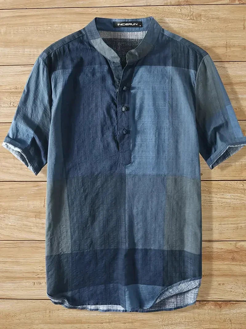 Classic Fit Check Shirt with Short Sleeves