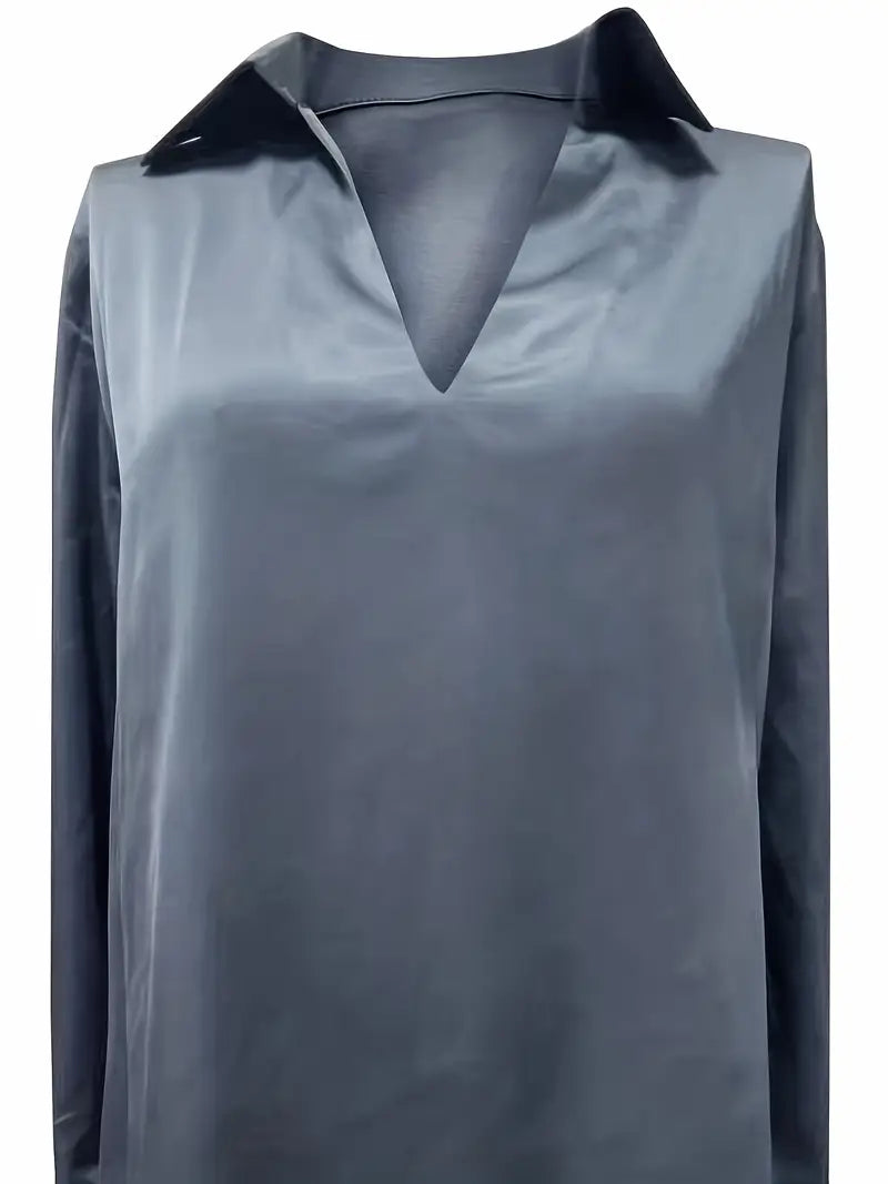 Luxury Deep V Neck Women's Blouse