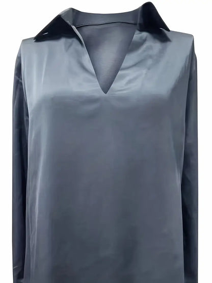 Luxury Deep V Neck Women's Blouse