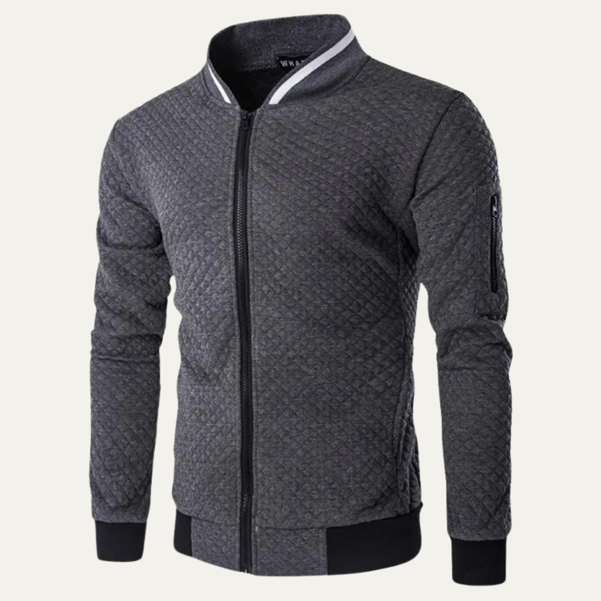 Slim Fit Men's Zip Up Padded Bomber Jacket