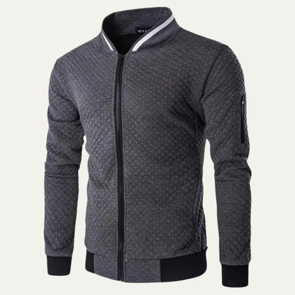 Slim Fit Men's Zip Up Padded Bomber Jacket
