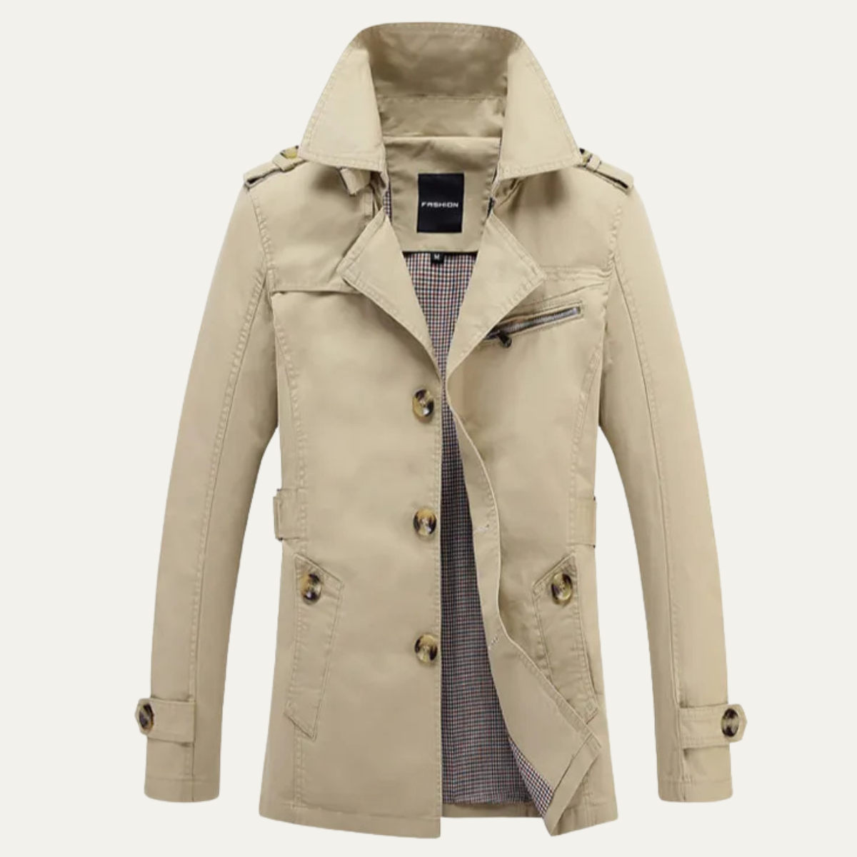 Timeless Mens Double Breasted Trench Coat - Nocini