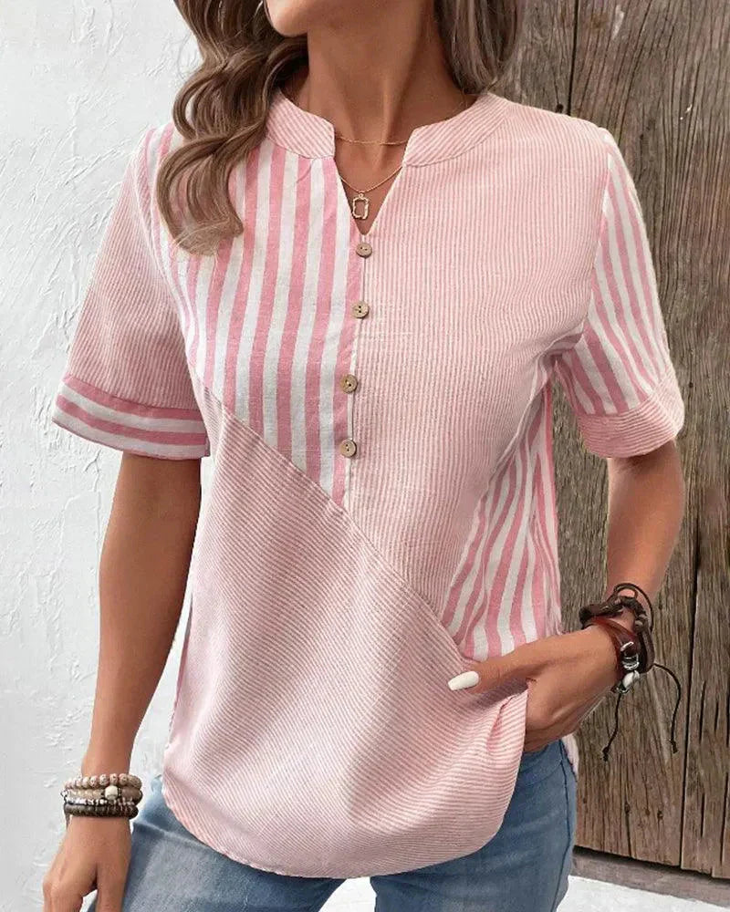 Women's Breathable Classic Stripe Shirt - Olytrend
