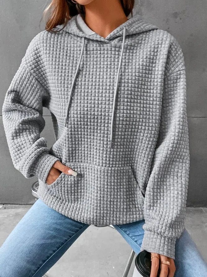 Cozy Women's Quilted Hoodie with Pocket