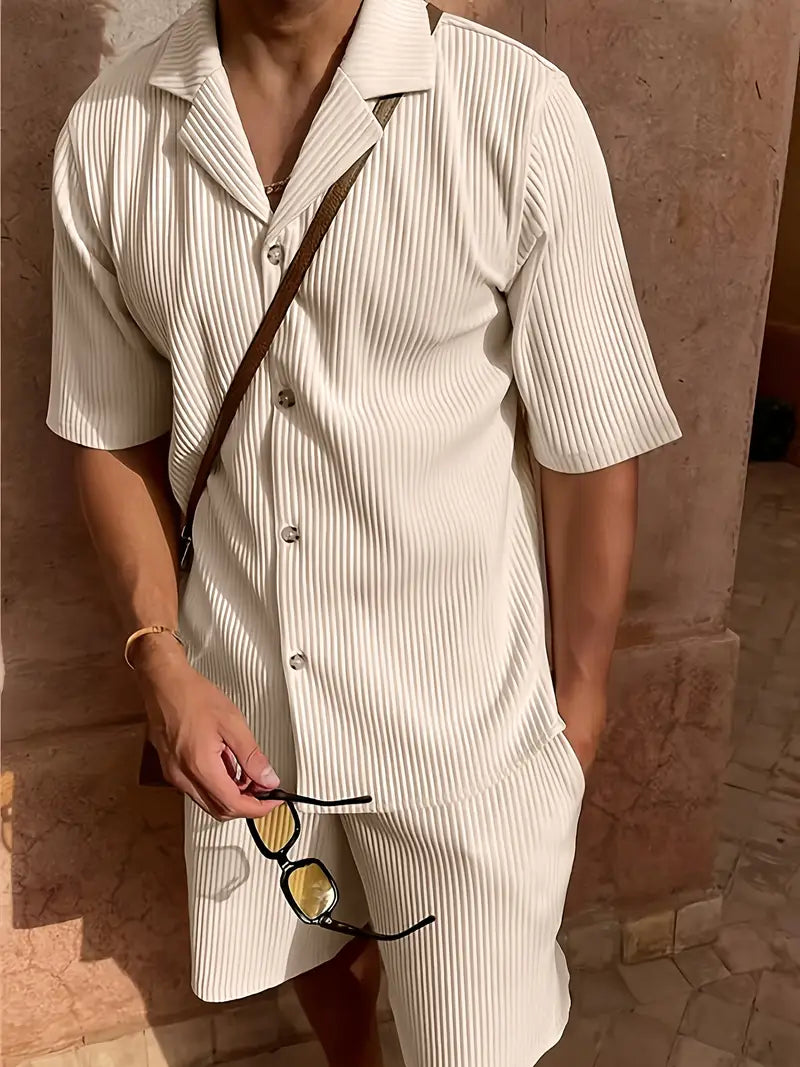 Relaxed Linen Beachwear Outfit Set