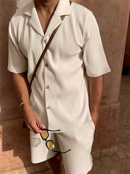 Relaxed Linen Beachwear Outfit Set