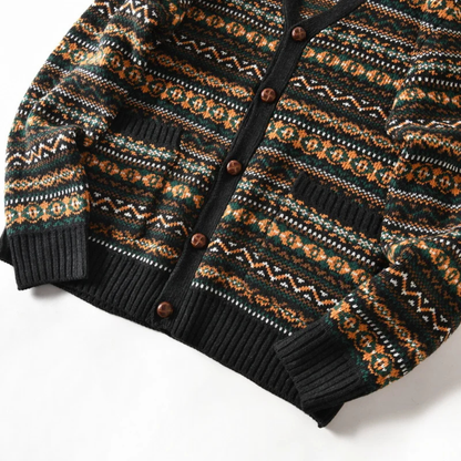 Classic Mens Vintage Style Knit Cardigan Sweater