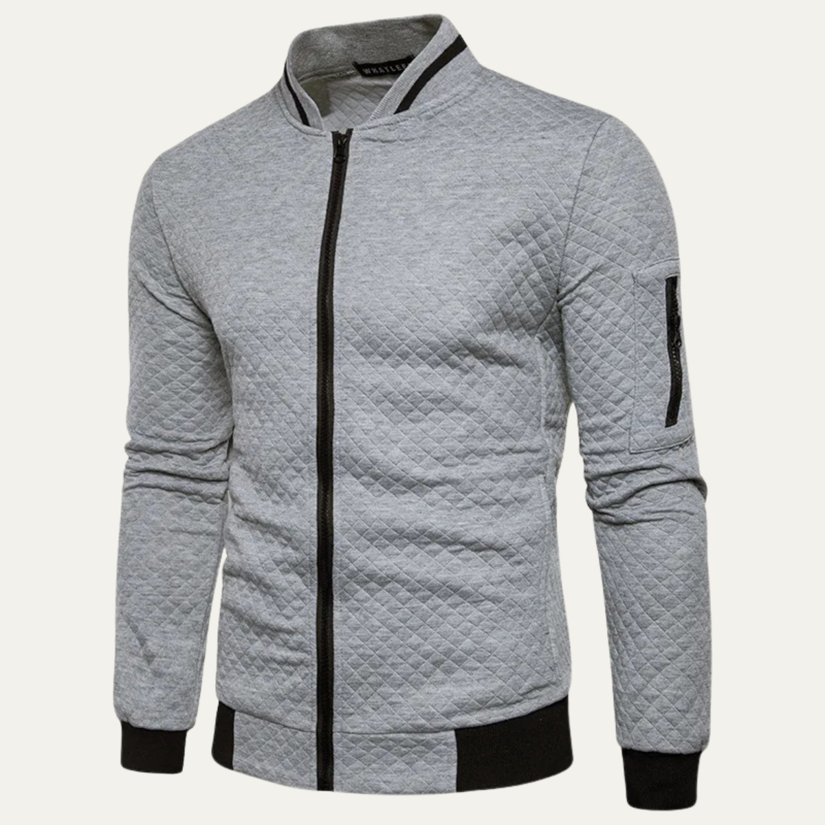 Slim Fit Men's Zip Up Padded Bomber Jacket