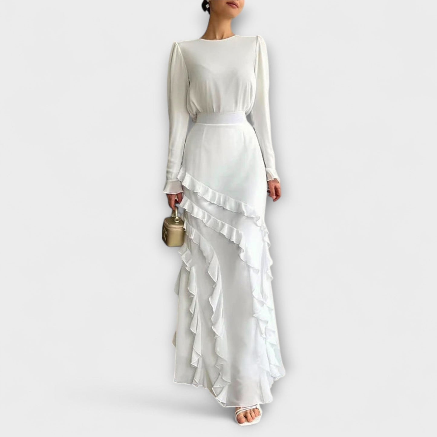 Elegant Slimline Party Dress with 3D Floral Details