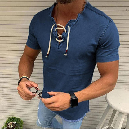 Men's Slim Fit V-neck Casual T-shirt