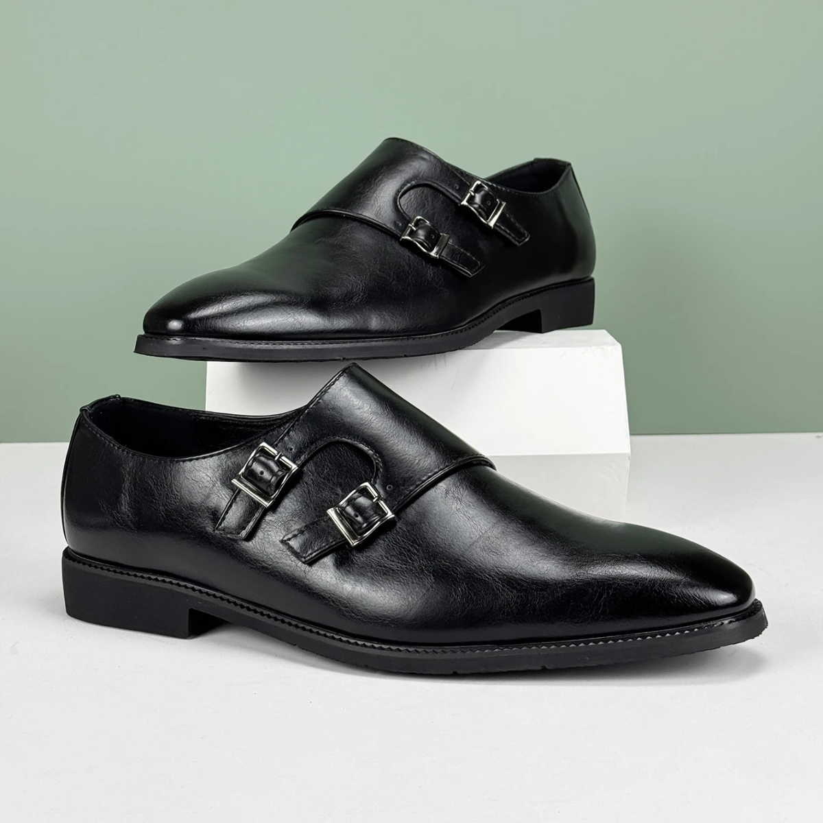 Classic Men's Genuine Leather Belt Strap Shoes