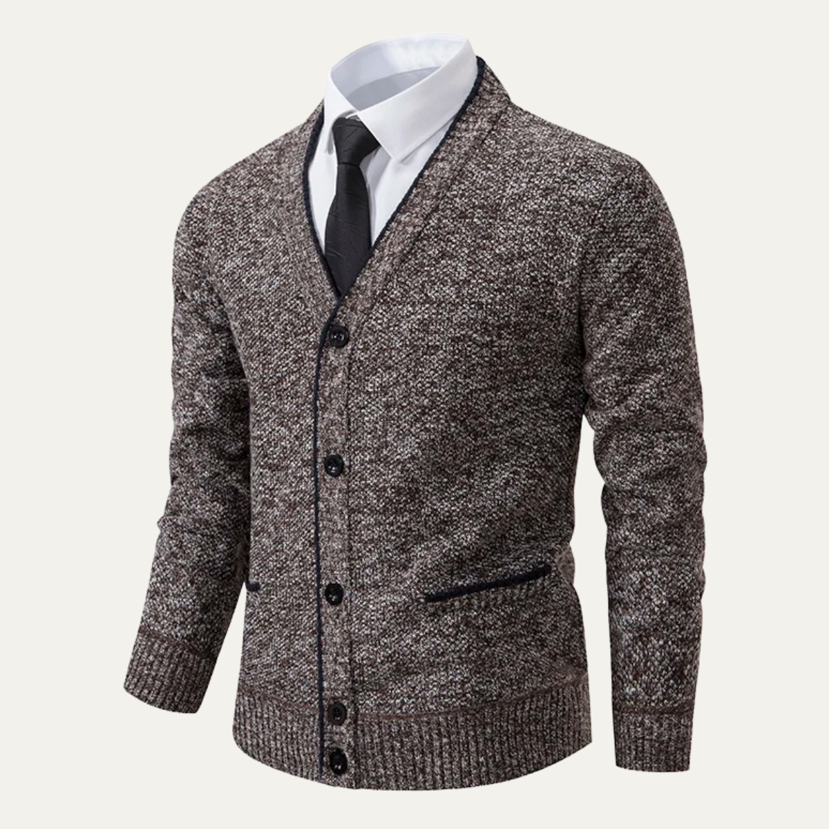 Comfortable Men's Knit V Neck Sweater Cardigan