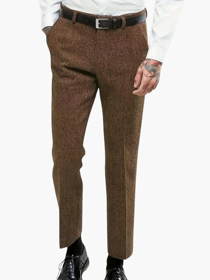 Classic Wool Pants for Men - Comfortable Slim Fit
