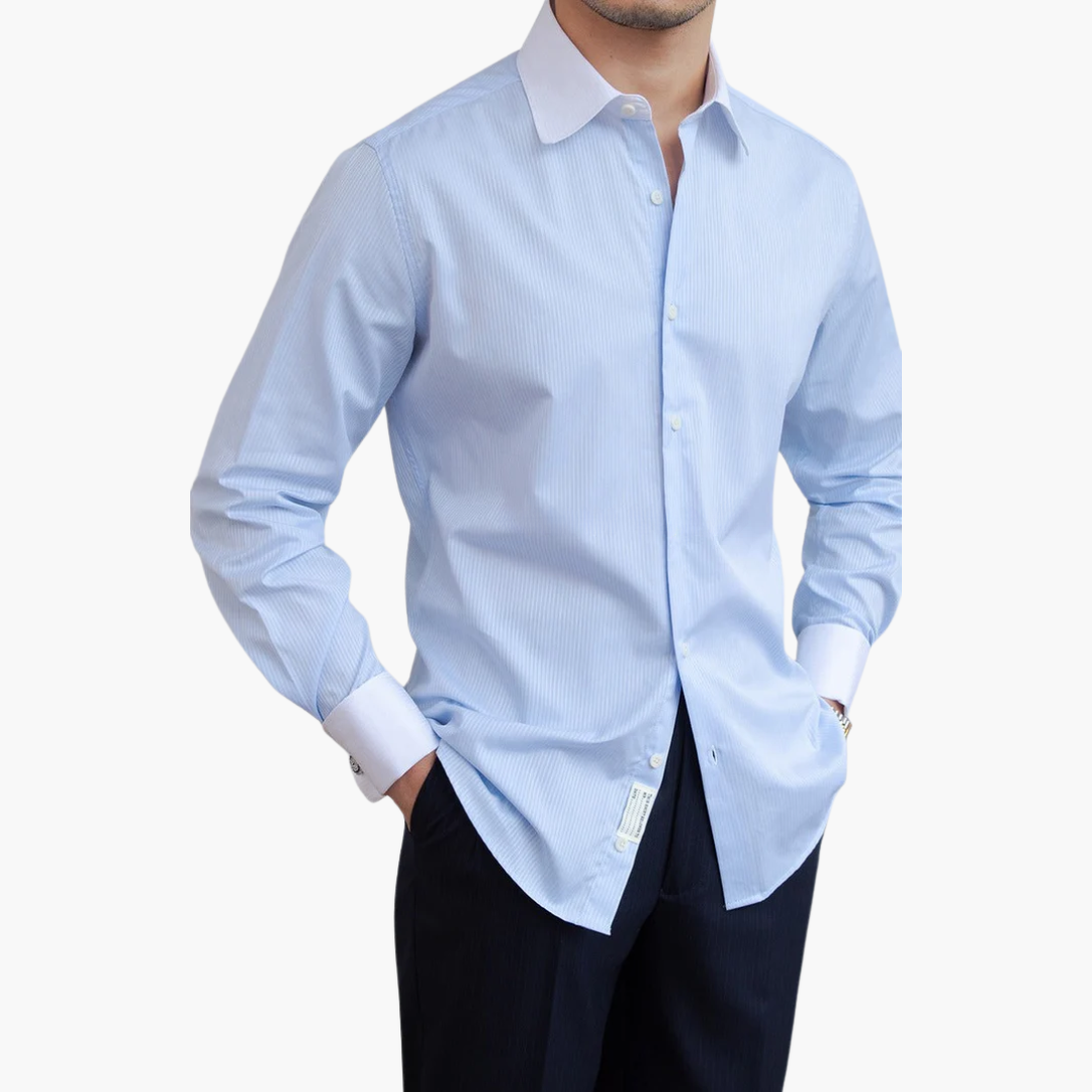 Classic Casual Shirt with Contrasting Trim