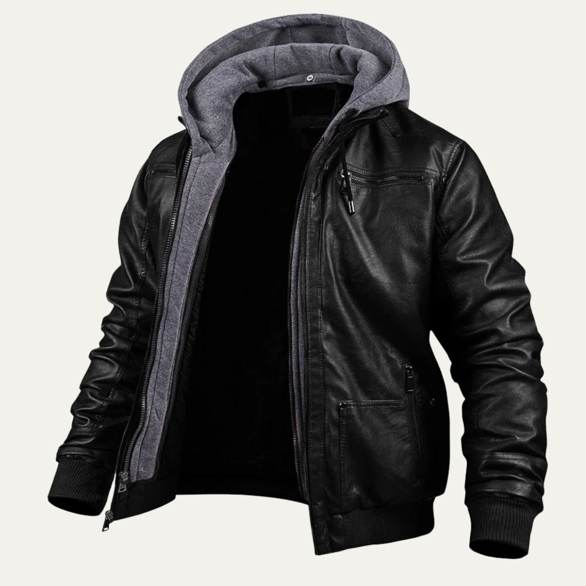 Stylish Brown Mens Genuine Leather Jacket