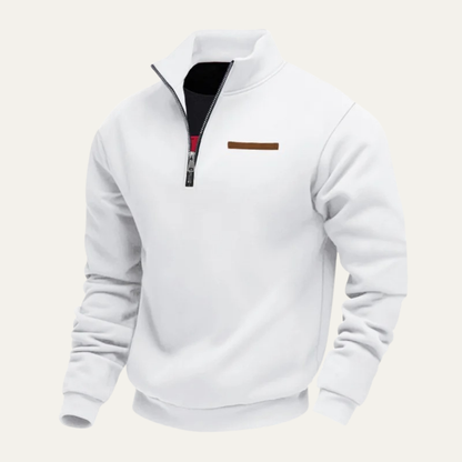 Men's Cozy Crew Neck Half Zip Knit Sweater