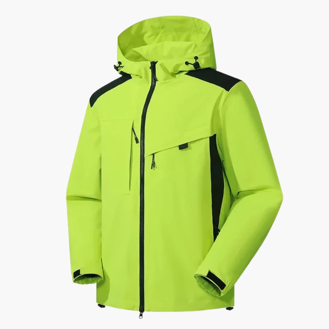 Waterproof Men's Snow Jacket with Hood and Pockets