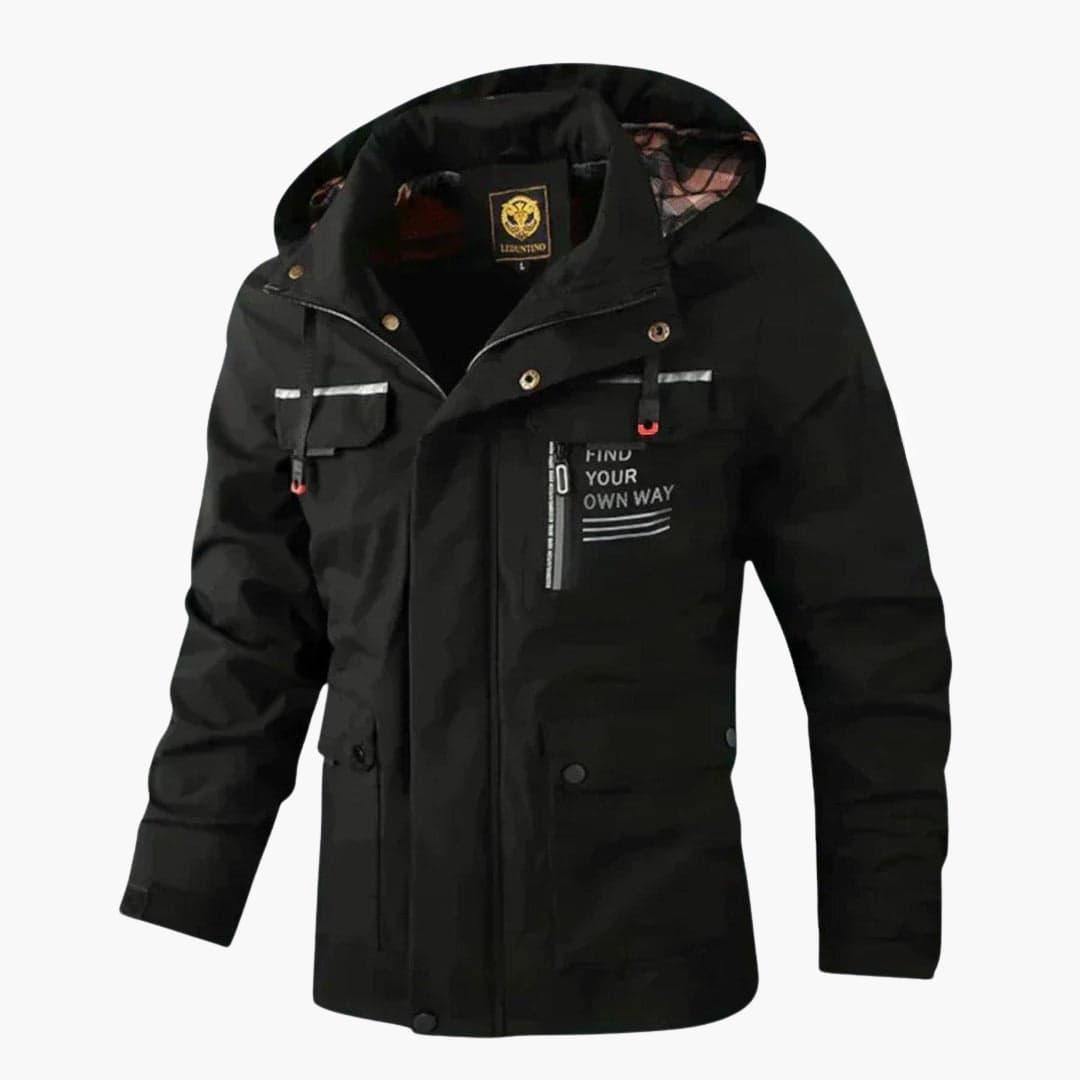 Practical Men's Zip Up Waterproof Jacket