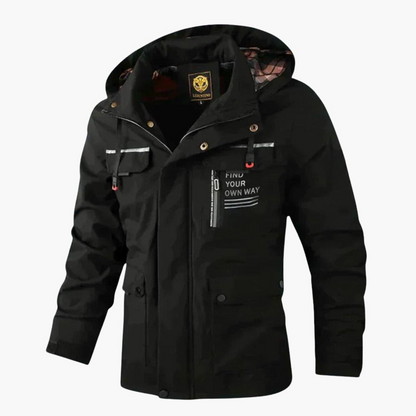 Practical Men's Zip Up Waterproof Jacket