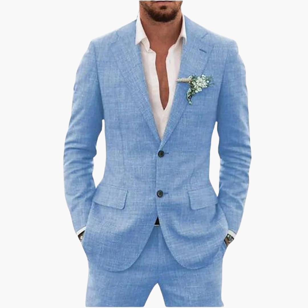 Classic Two Button Mens Suit Jacket Pants