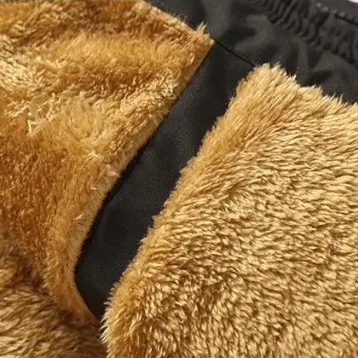 Luxury Men's Hooded Faux Fur Parka Coat