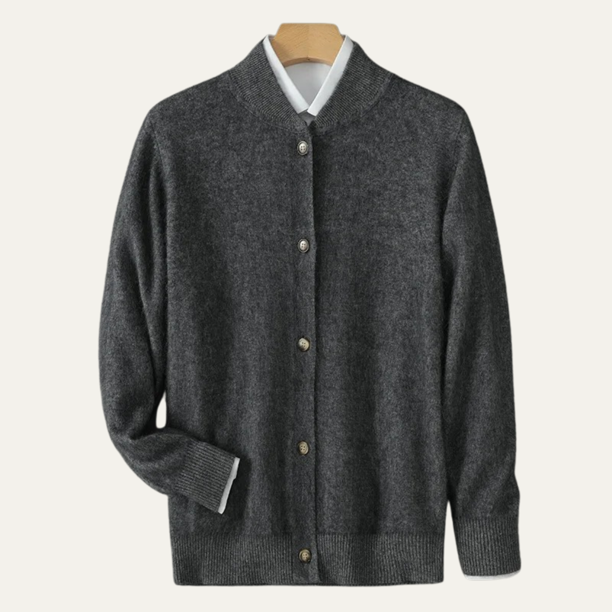 Luxury Men's Cashmere Button Cardigan Sweater