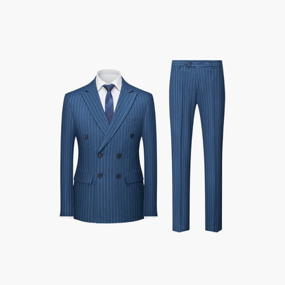 Classic Mens Slim Fit Pinstripe Suit