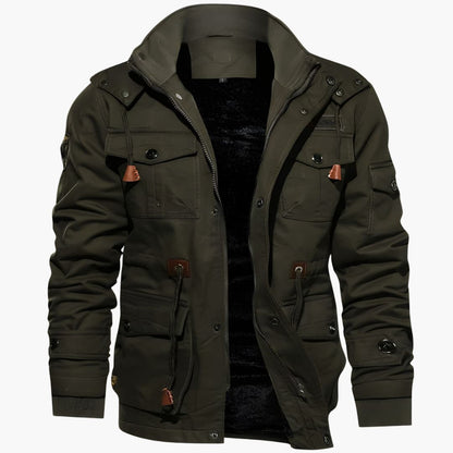 Waterproof Parka Jacket with Hood and Extra Pockets