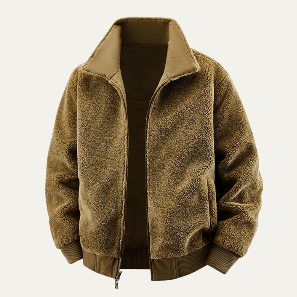Warm Reversible Mens Fleece Bomber Jacket