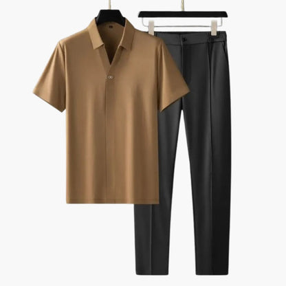 Men's Lightweight 2 Piece Short Sleeve Suit Set