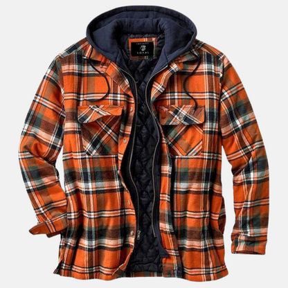 Warm Plaid Insulated Shirt Jacket