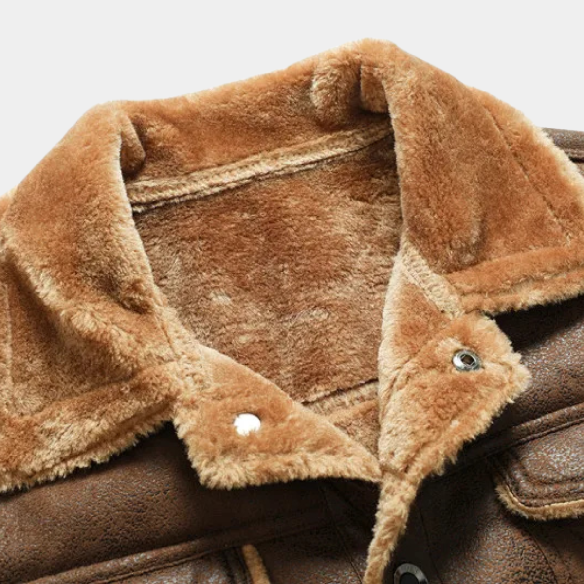 Cozy Men's Faux Leather Shearling Winter Jacket
