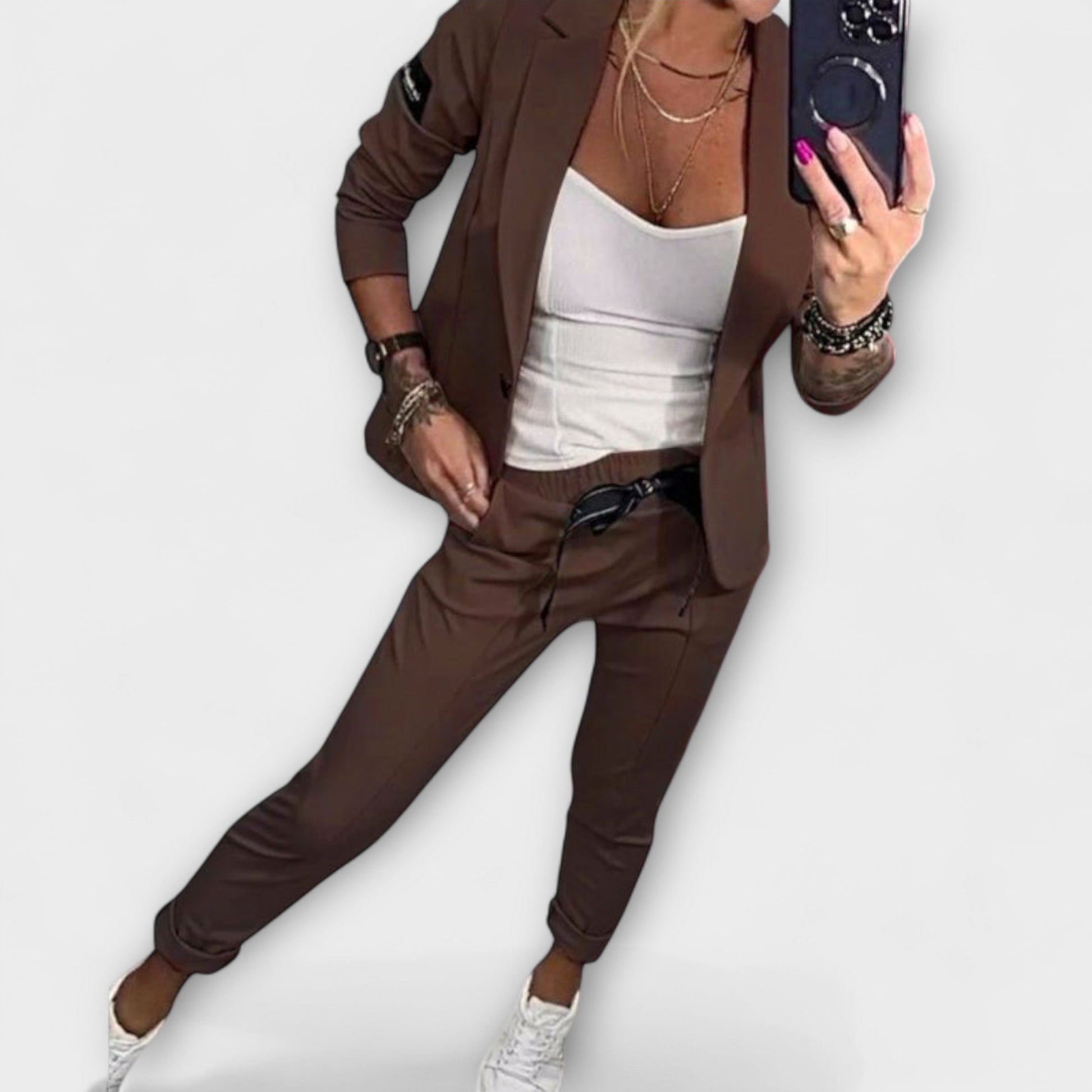 Stylish 3 Piece Women's Suit Set - Olytrend