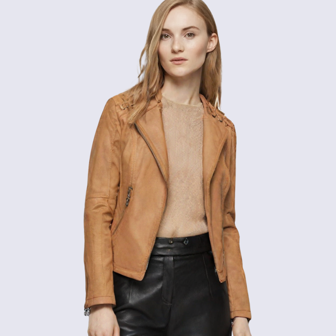 Vegan Leather Women's Biker Jacket