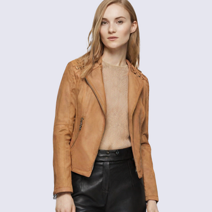 Vegan Leather Women's Biker Jacket