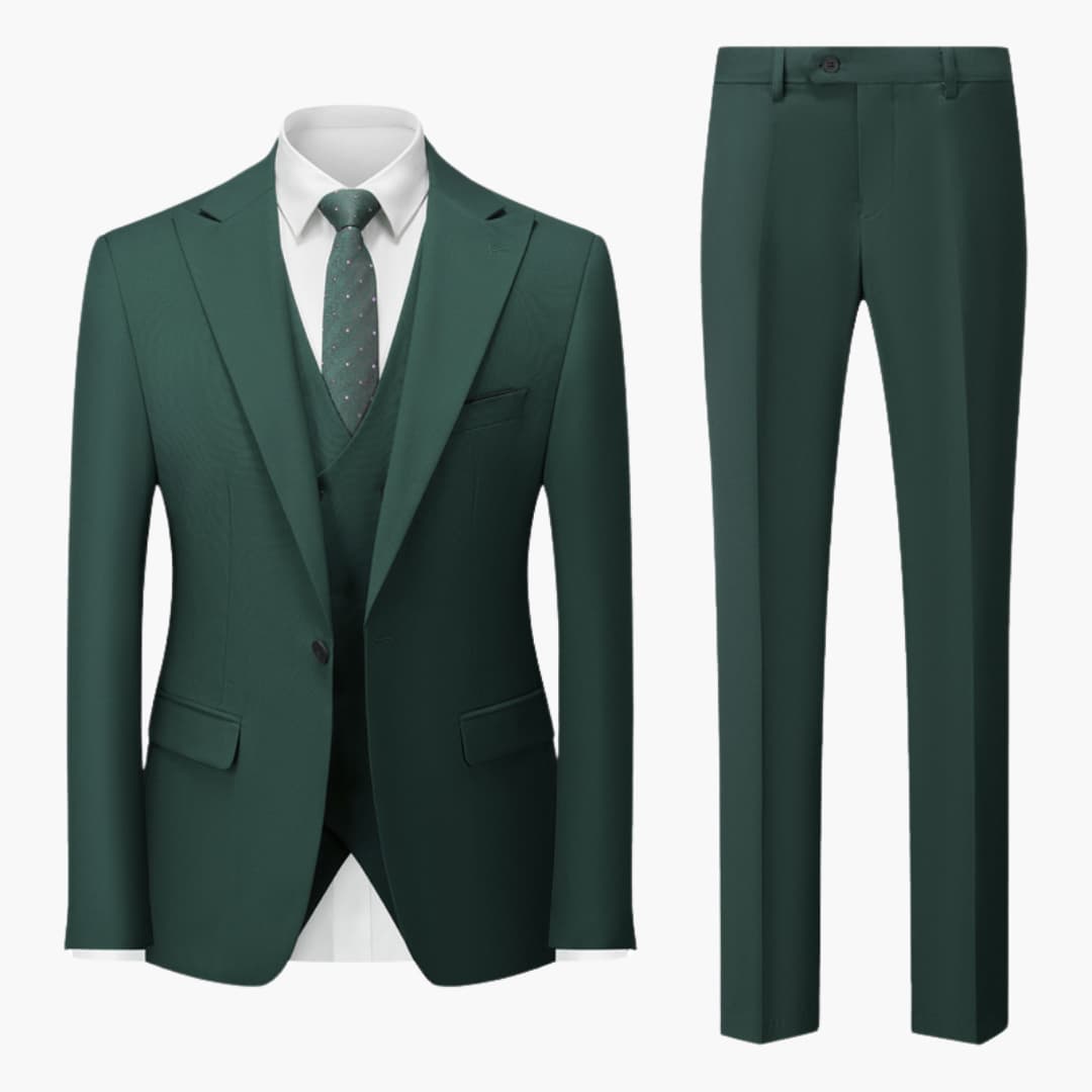 Classic Tailored Fit Men's 3 Piece Business Suit