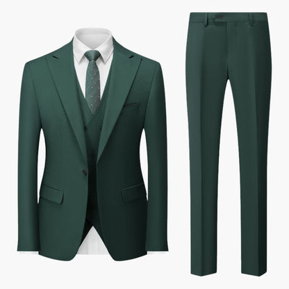 Classic Tailored Fit Men's 3 Piece Business Suit