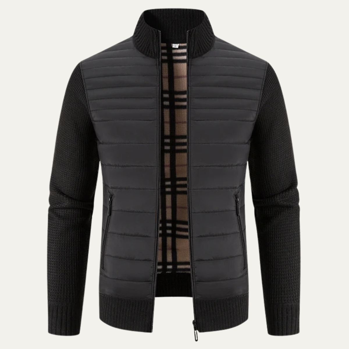 Warm Men's Padded Zipper Winter Jacket